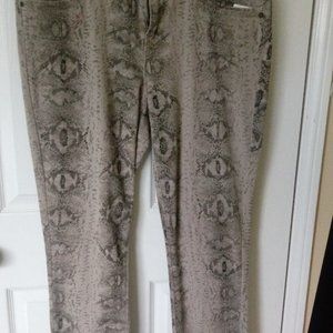 Snakeskin Patterned Jeans